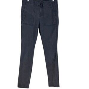 Cabi Womens Pants Size 8 Navy Blue Cargo Style Flat Front